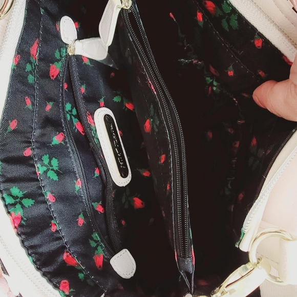 Betsey Johnson Cream Leopard Bow Tie Shopper Satchel |  - Picture 2 of 4